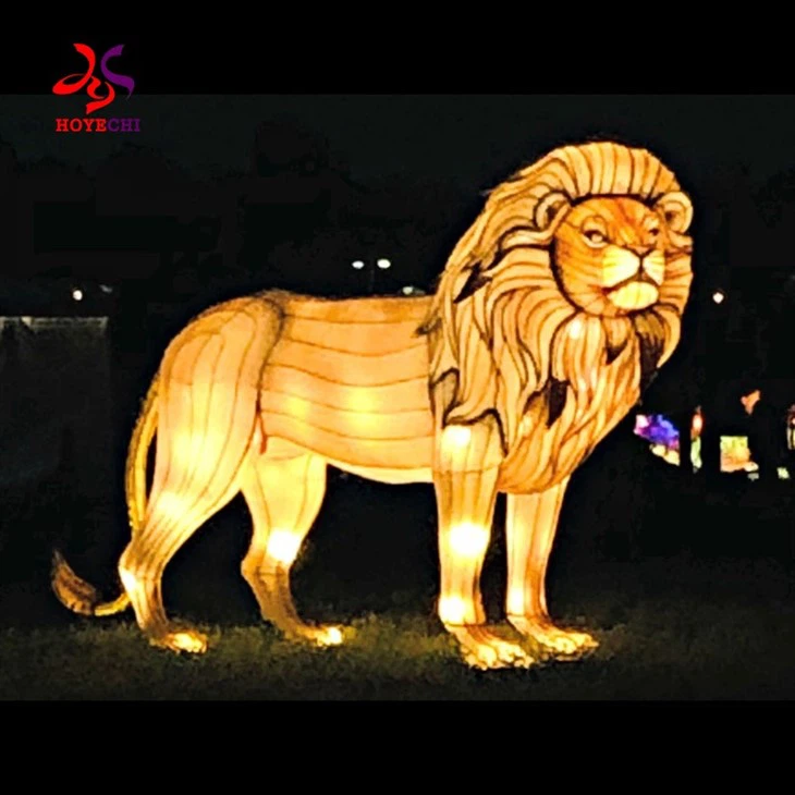 Chinese Lantern Festival Christmas Ornaments Giant Zodiac Animal Lanterns Led Silk Lantern For New Year Christmas Decoration